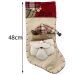 Dupla De Botas Meias Papai Noel E Boneco De Neve 48cm