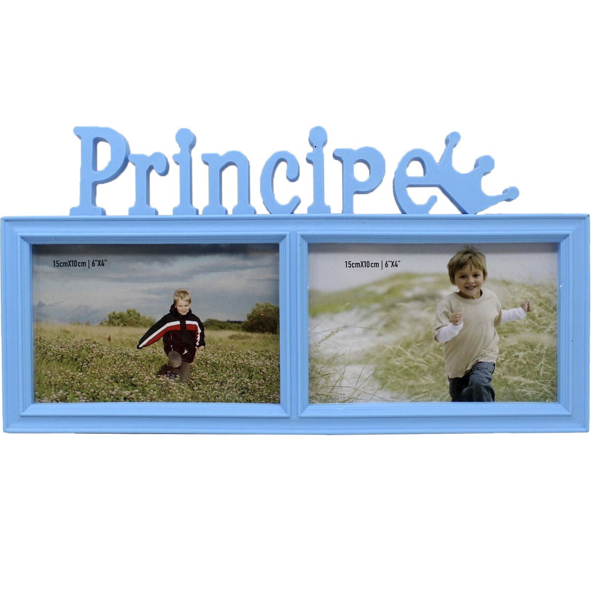 Dupla Porta Retrato Infantil Mural Príncipe Princesa 15x10cm
