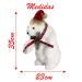 Dupla Urso Polar Decoração Natalina Enfeite 35cm Branco