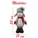 Enfeite Boneco De Neve Com Chapéu Natal Em Tecido 38cm
