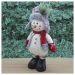 Enfeite Boneco De Neve Com Chapéu Natal Em Tecido 38cm