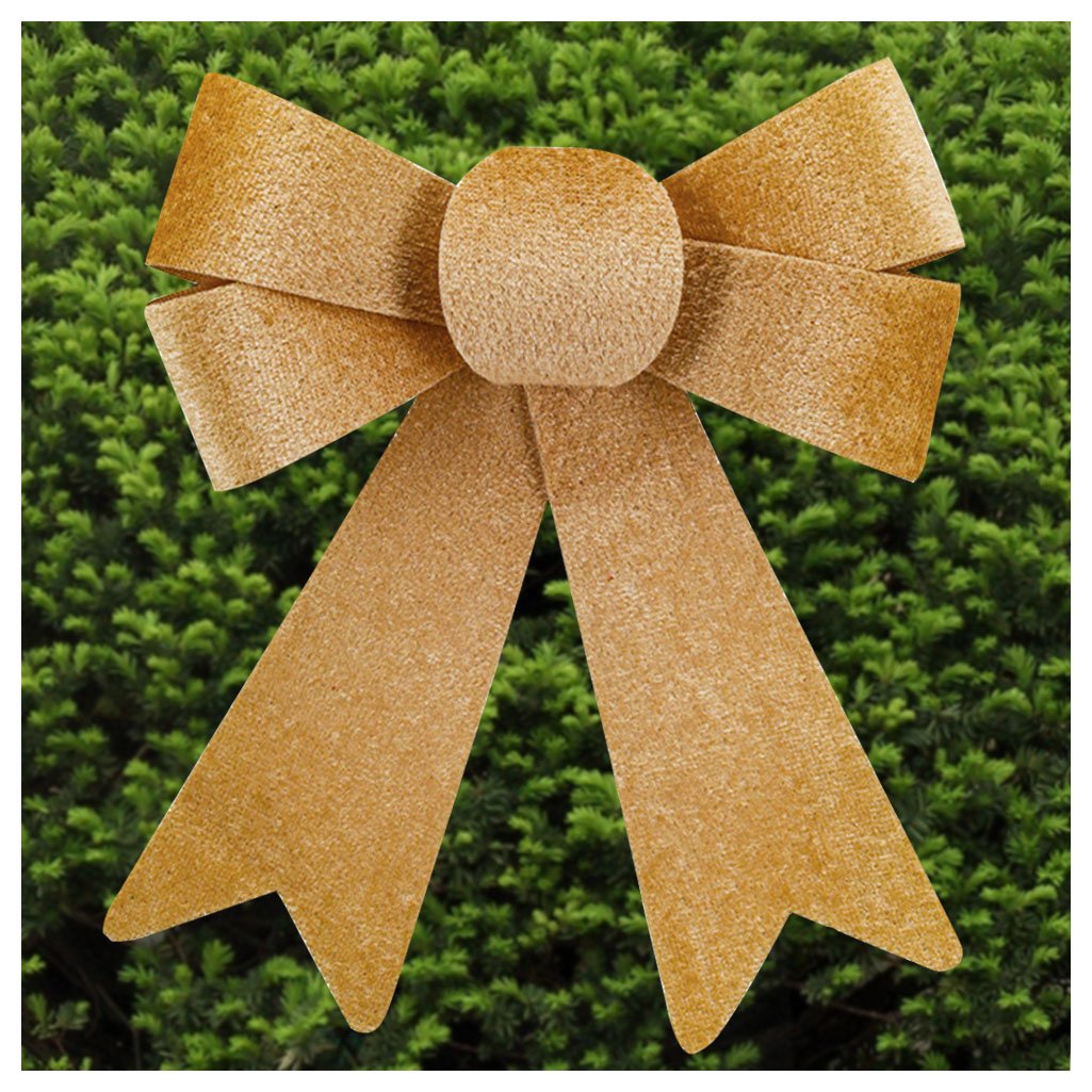 Enfeite Árvore Natal Laço Dourado 2 Peças 17,5cm