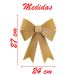 Enfeite Árvore Natal Laço Dourado Veludo 27cm