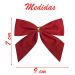 Enfeite Árvore Natal Laço Vermelho 7cm 60 Unidades