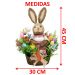 Enfeite De Páscoa Arranjo Coelha Em Palha Decoração De 45cm