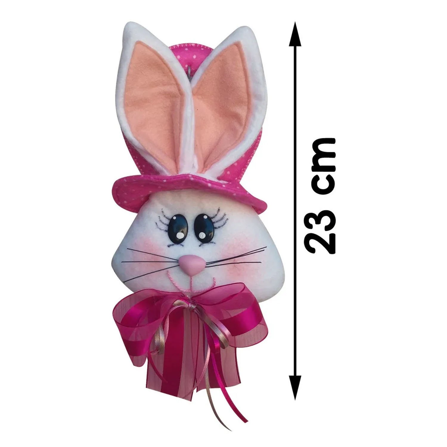Enfeite Decorativo Coelho De Páscoa Para Trinco 23cm