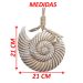 Enfeite Decorativo Concha Caracol De Madeira Casa Praia 21cm