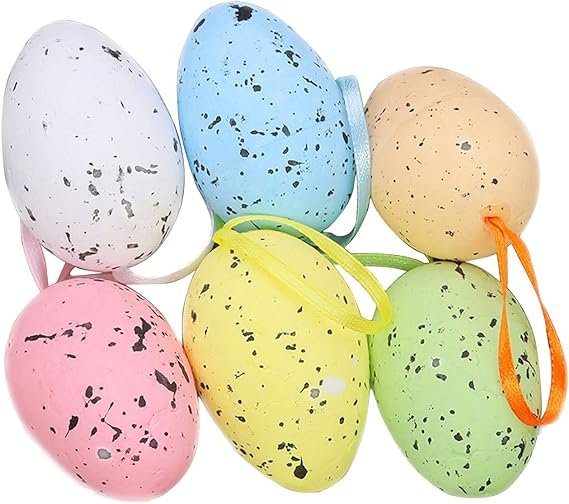 Enfeite Decorativo Páscoa 18 Ovos Pendentes Coloridos