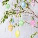Enfeite Decorativo Páscoa 18 Ovos Pendentes Coloridos