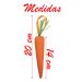 Enfeite Decorativo Páscoa 6 Cenouras Pendentes Isopor 14cm