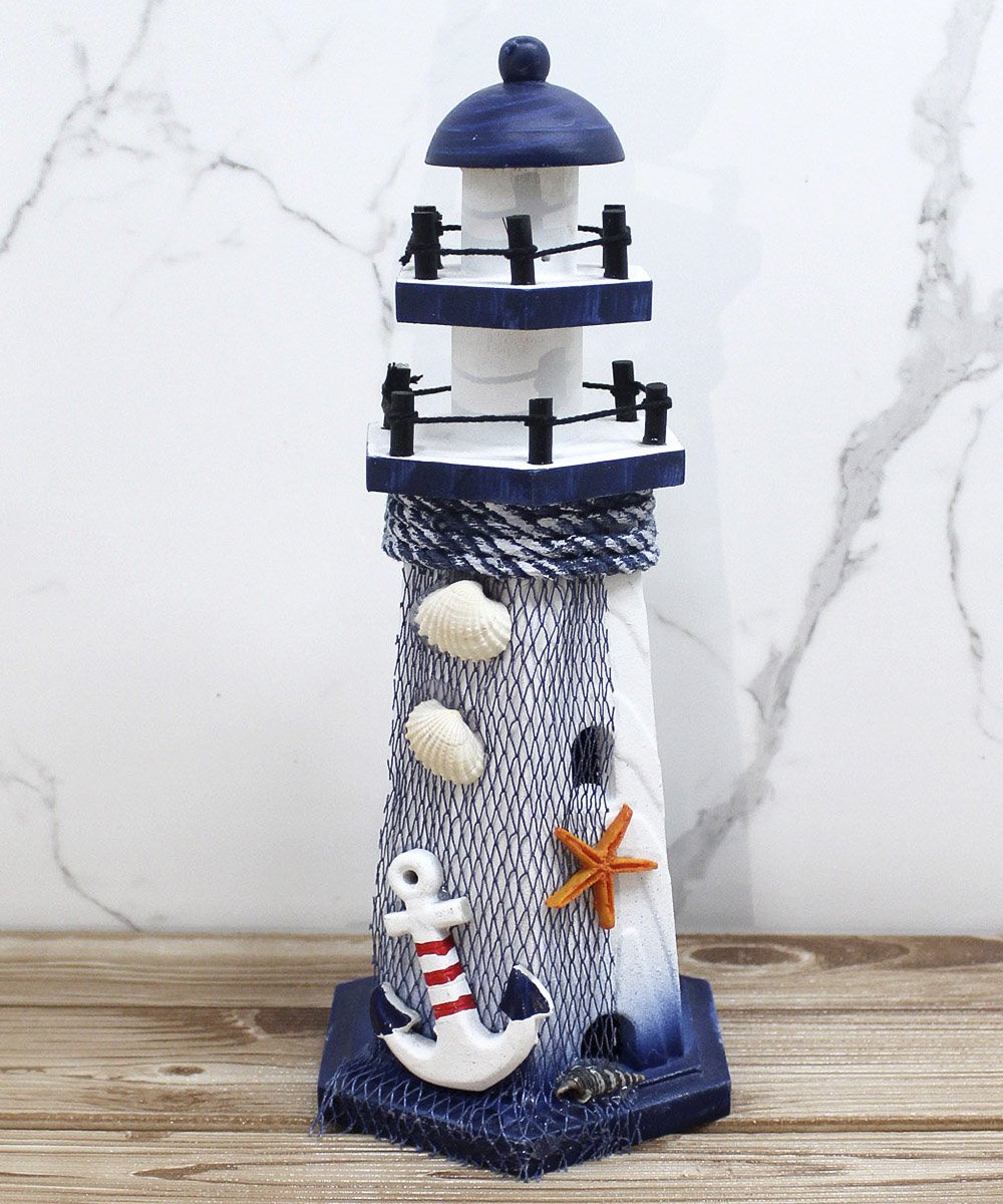 Enfeite Farol Marítimo Decoração Casa Náutica Praia De 27cm