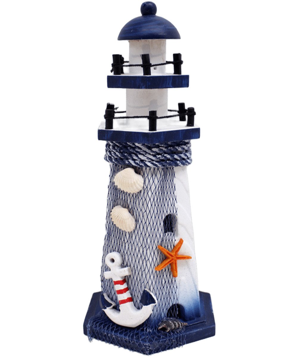 Enfeite Farol Marítimo Decoração Casa Náutica Praia De 27cm
