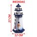 Enfeite Farol Marítimo Decoração Casa Náutica Praia De 27cm