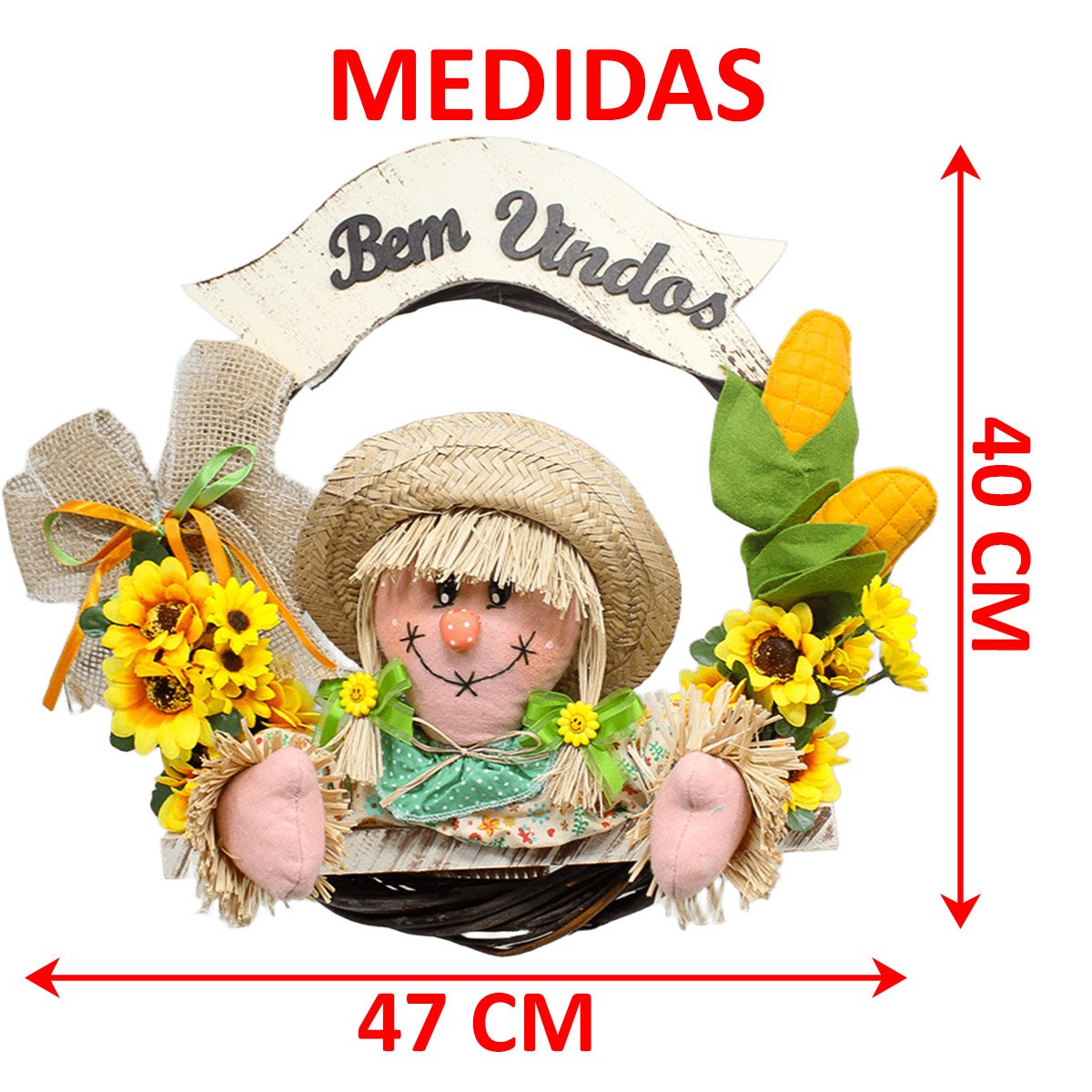 Enfeite Guirlanda Espantalhos Caipira Decoração Festa Junina Menina