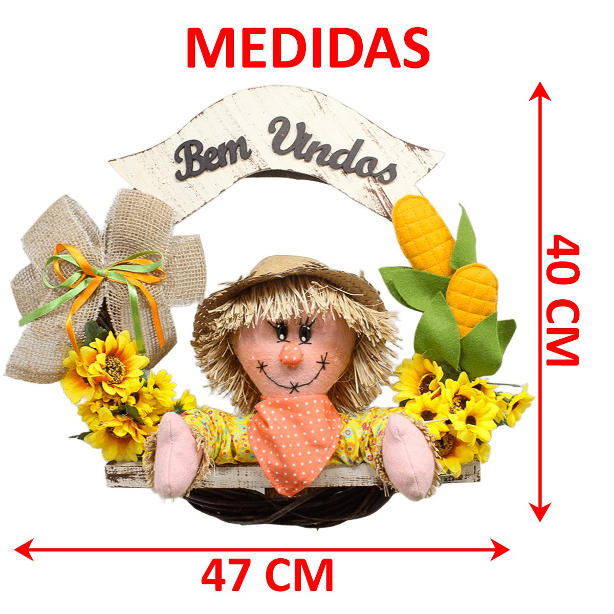 Enfeite Guirlanda Espantalhos Caipira Decoração Festa Junina Menino