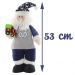 Enfeite Natal Boneco Papai Noel Artesão Tecido 53cm