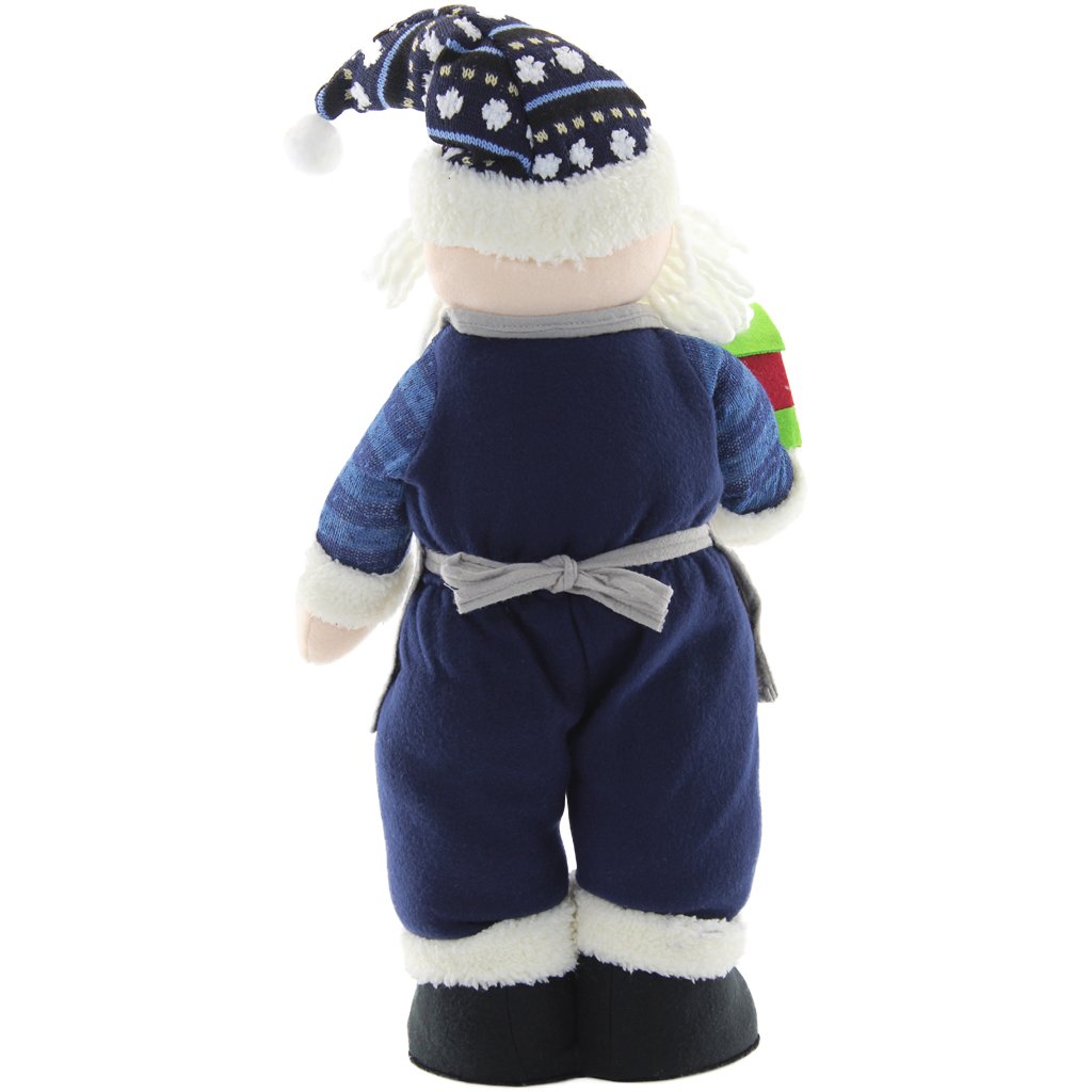 Enfeite Natal Boneco Papai Noel Artesão Tecido 53cm