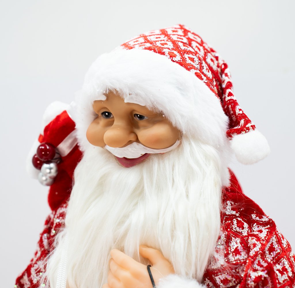 Enfeite Natalino Boneco Papai Noel Tecido Decorativo 62 cm