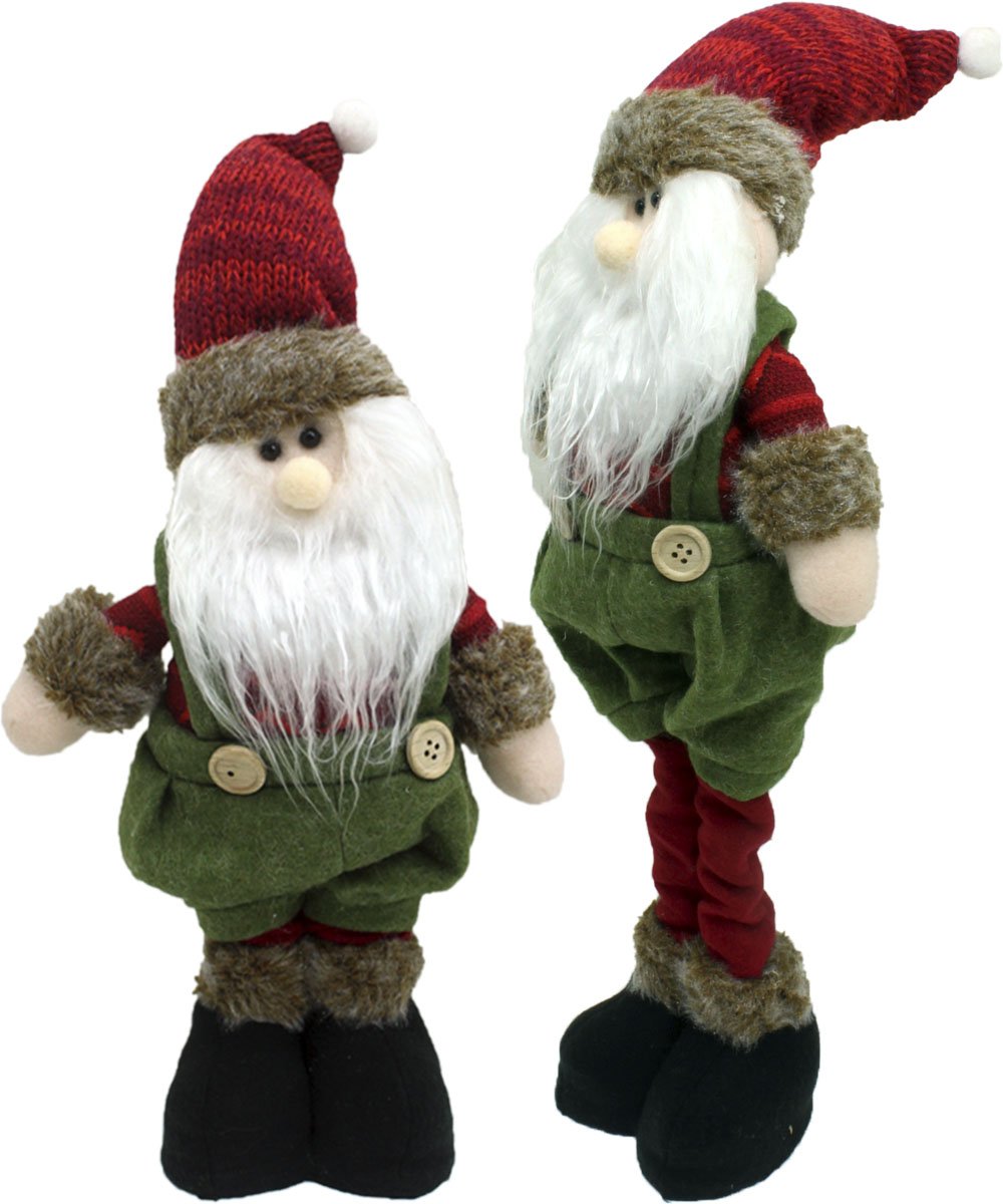 Enfeite Natalino Papai Noel Perna Ajustáveis Decorativo 45cm