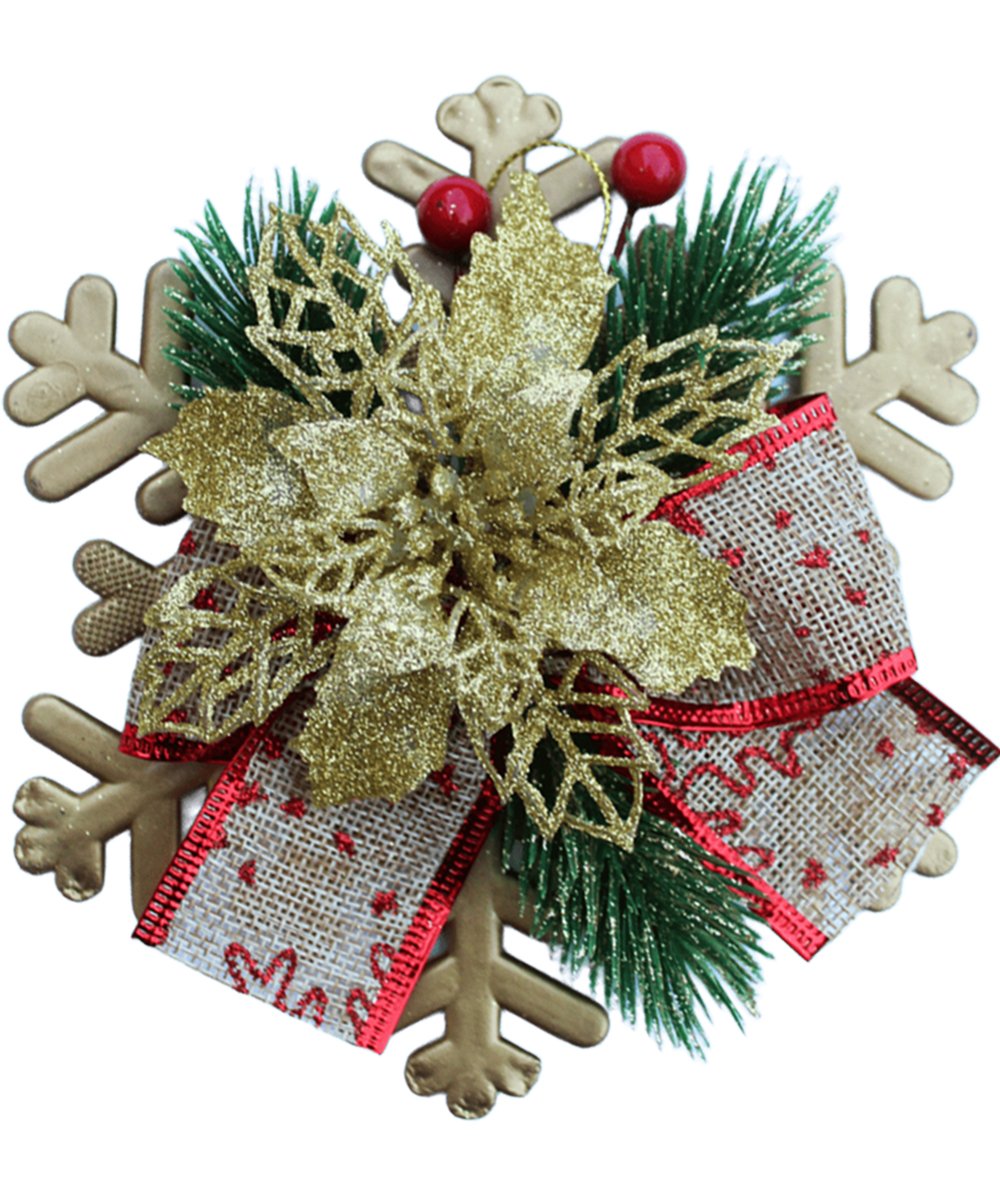 Enfeite Pendente Natalino Laço Arranjo Decoração Natal 15cm