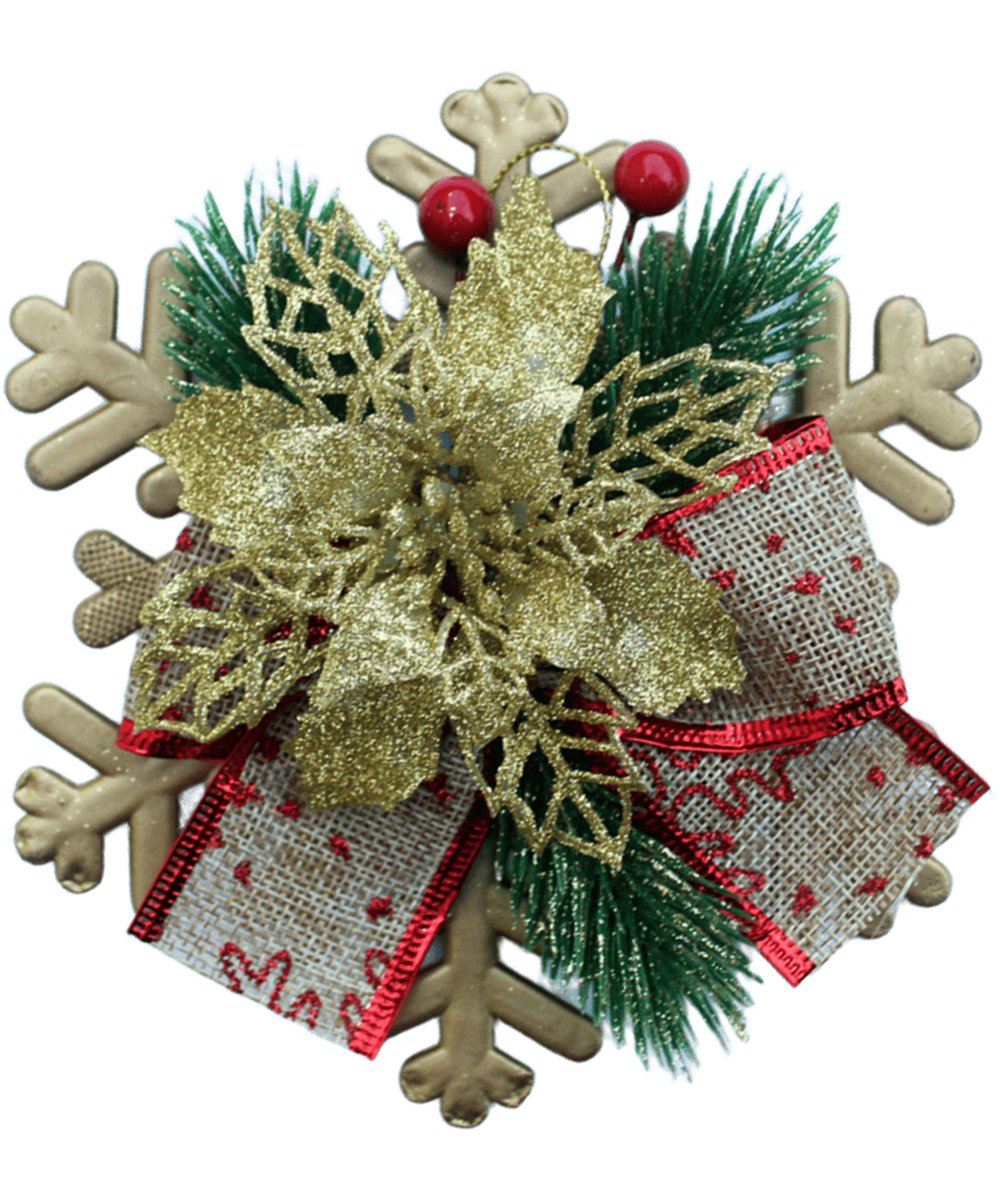 Enfeite Pendente Natalino Laço Arranjo Decoração Natal 15cm