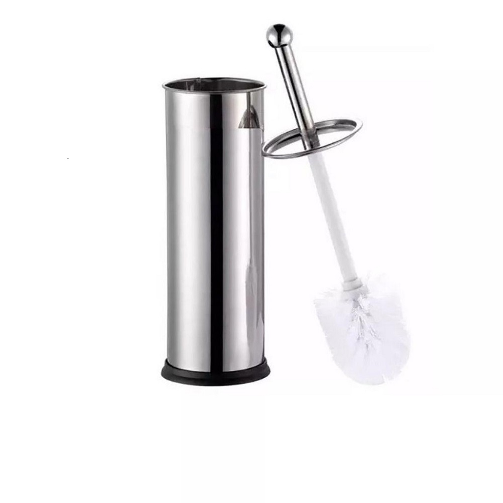 Escova Sanitária com Suporte Inox Cerdas Arredondadas 