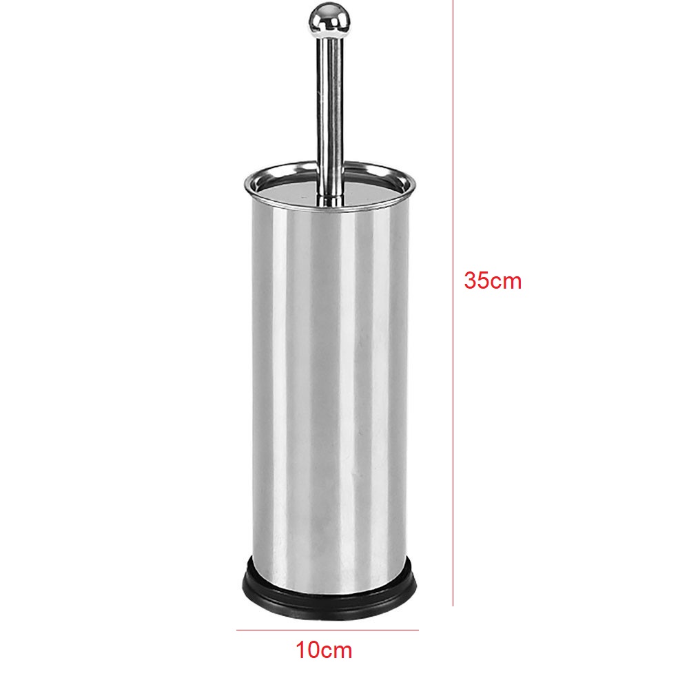 Escova Sanitária com Suporte Inox Cerdas Arredondadas 