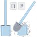 Escova Vaso Sanitario Cerdas Silicone Slim Azul