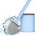 Escova Vaso Sanitario Cerdas Silicone Slim Azul