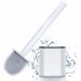 Escova Vaso Sanitario Cerdas Silicone Slim Branco