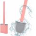 Escova Vaso Sanitario Cerdas Silicone Slim Rosa