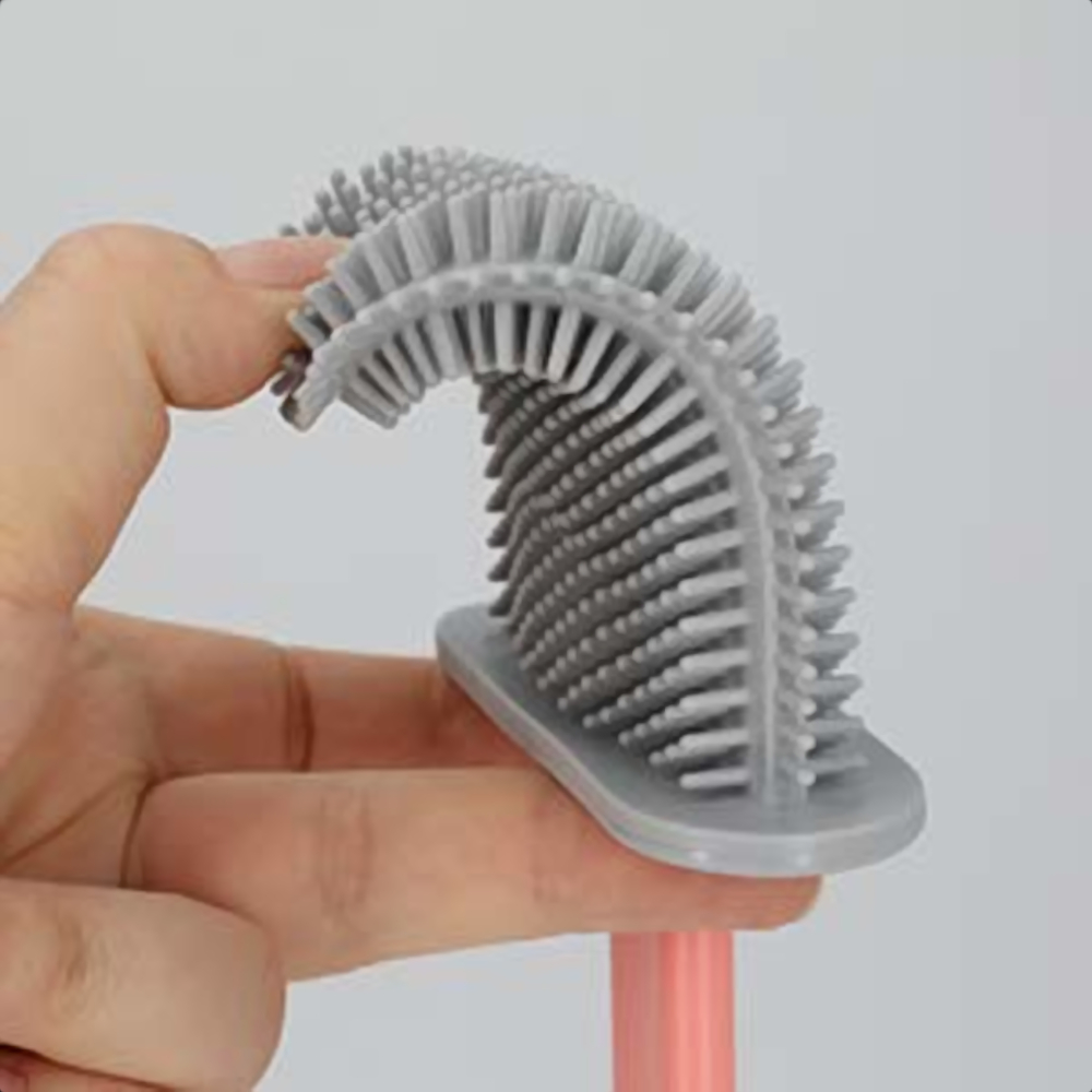 Escova Vaso Sanitario Cerdas Silicone Slim Rosa