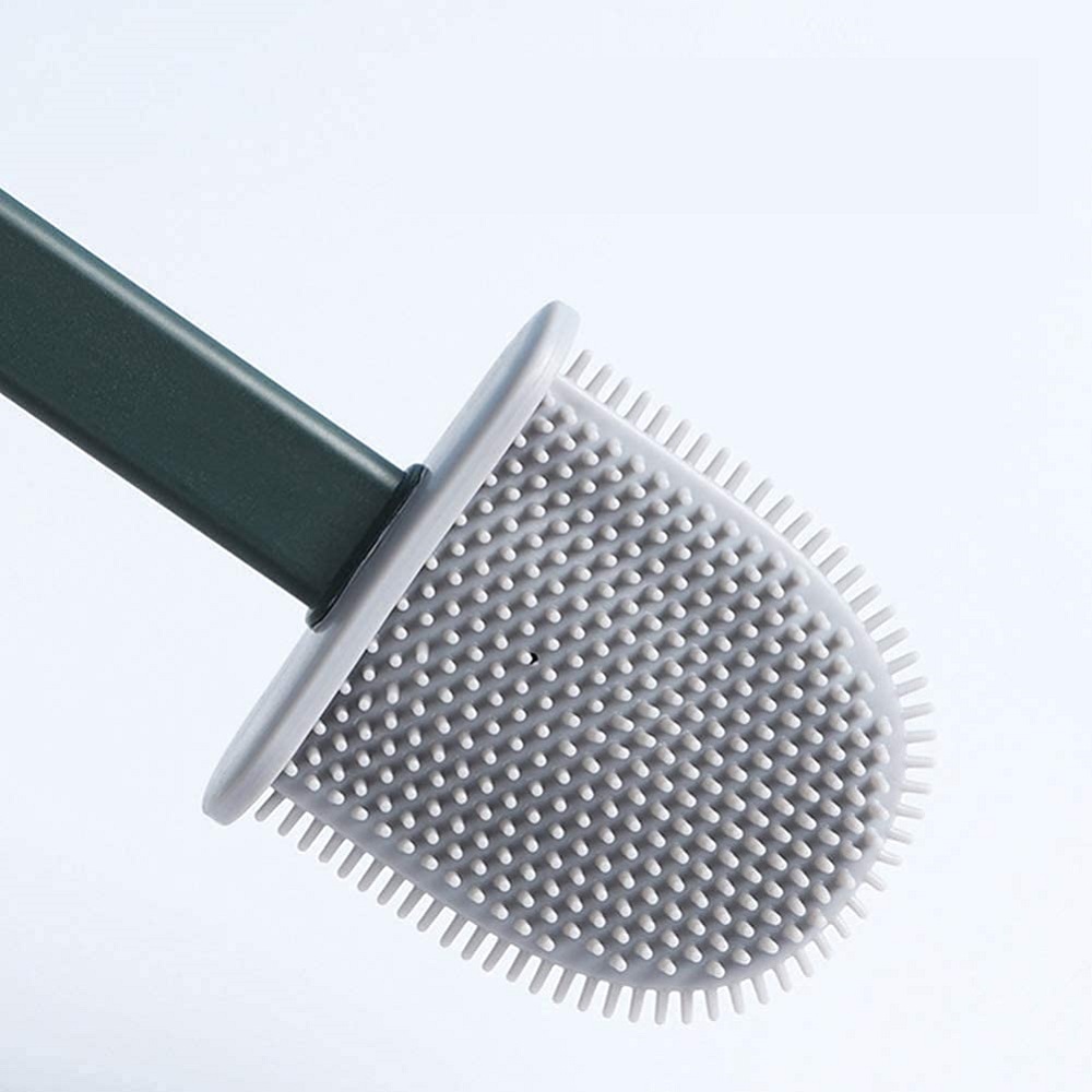 Escova Vaso Sanitario Cerdas Silicone Slim Verde