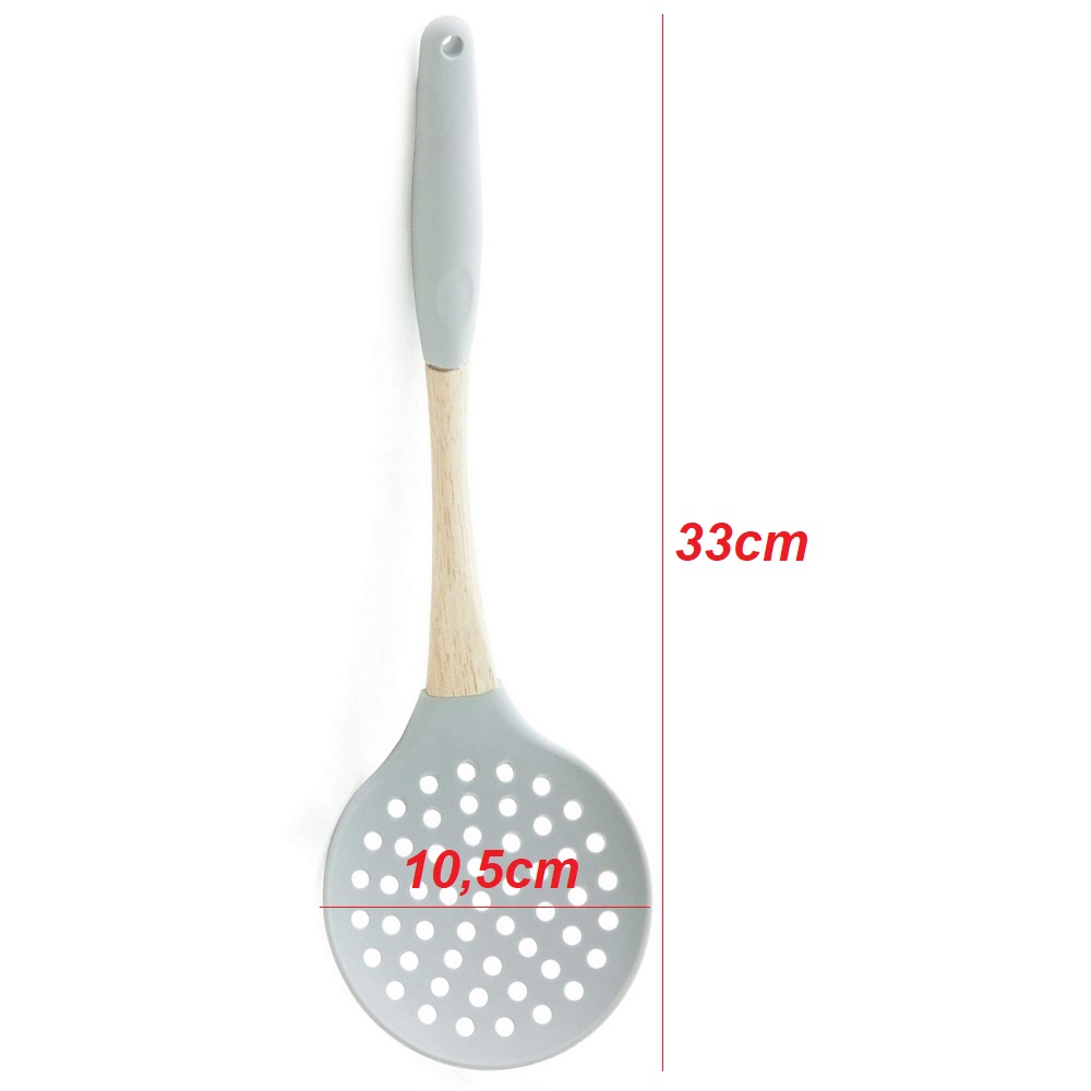 Escumadeira Cozinha Silicone Flexível 33cm 