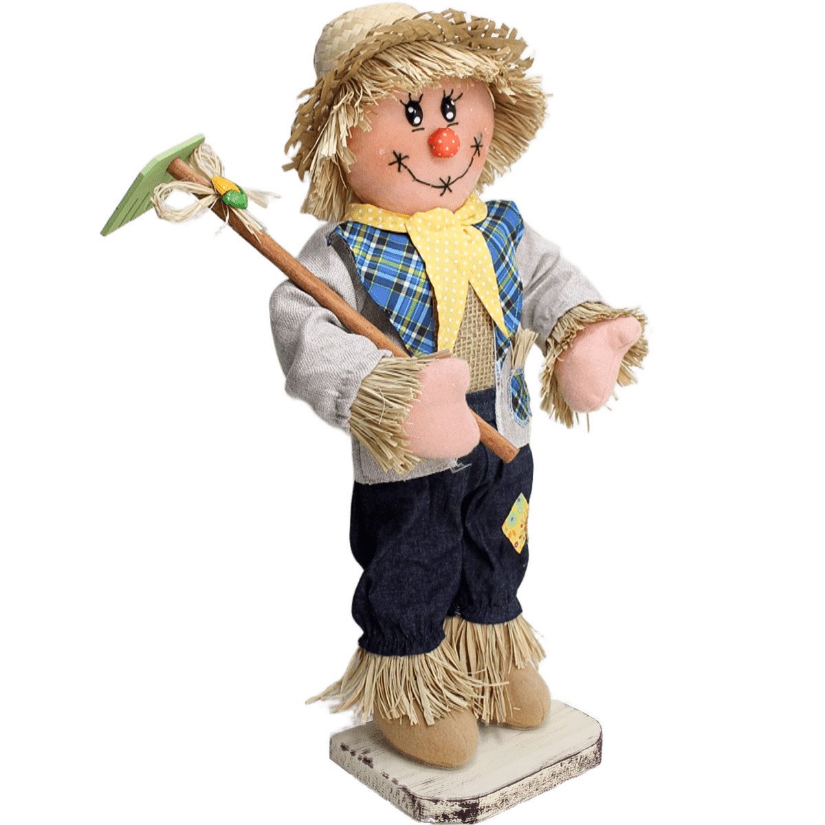 Espantalho Decoração Festa Junina Caipira Rastelo Milho 50cm Menino