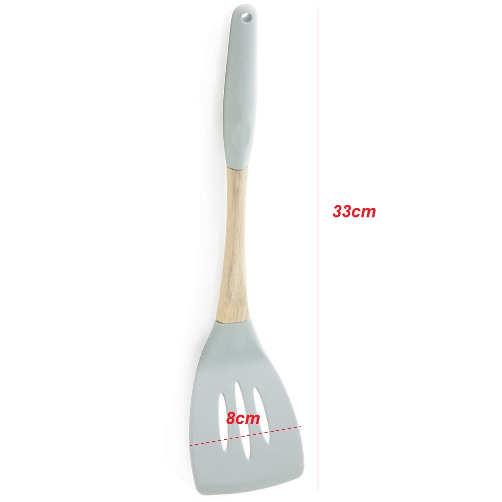 Espatula Chapeiro De Silicone Vazada Fritura 33cm 