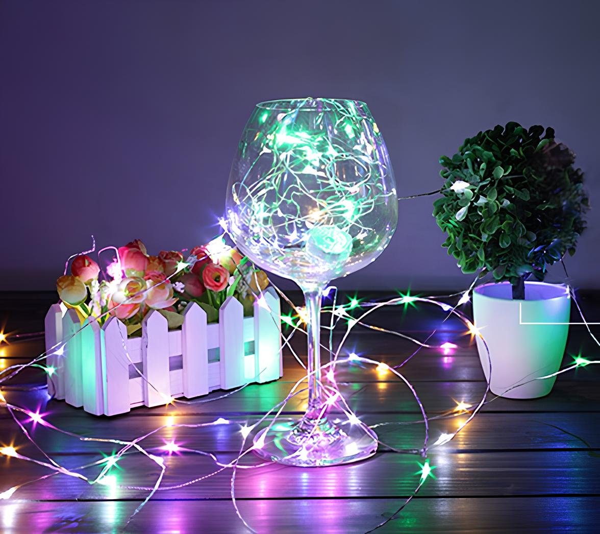 Fio De Fada 100 Lâmpadas Led Cordão Luz Colorida 10 Metros