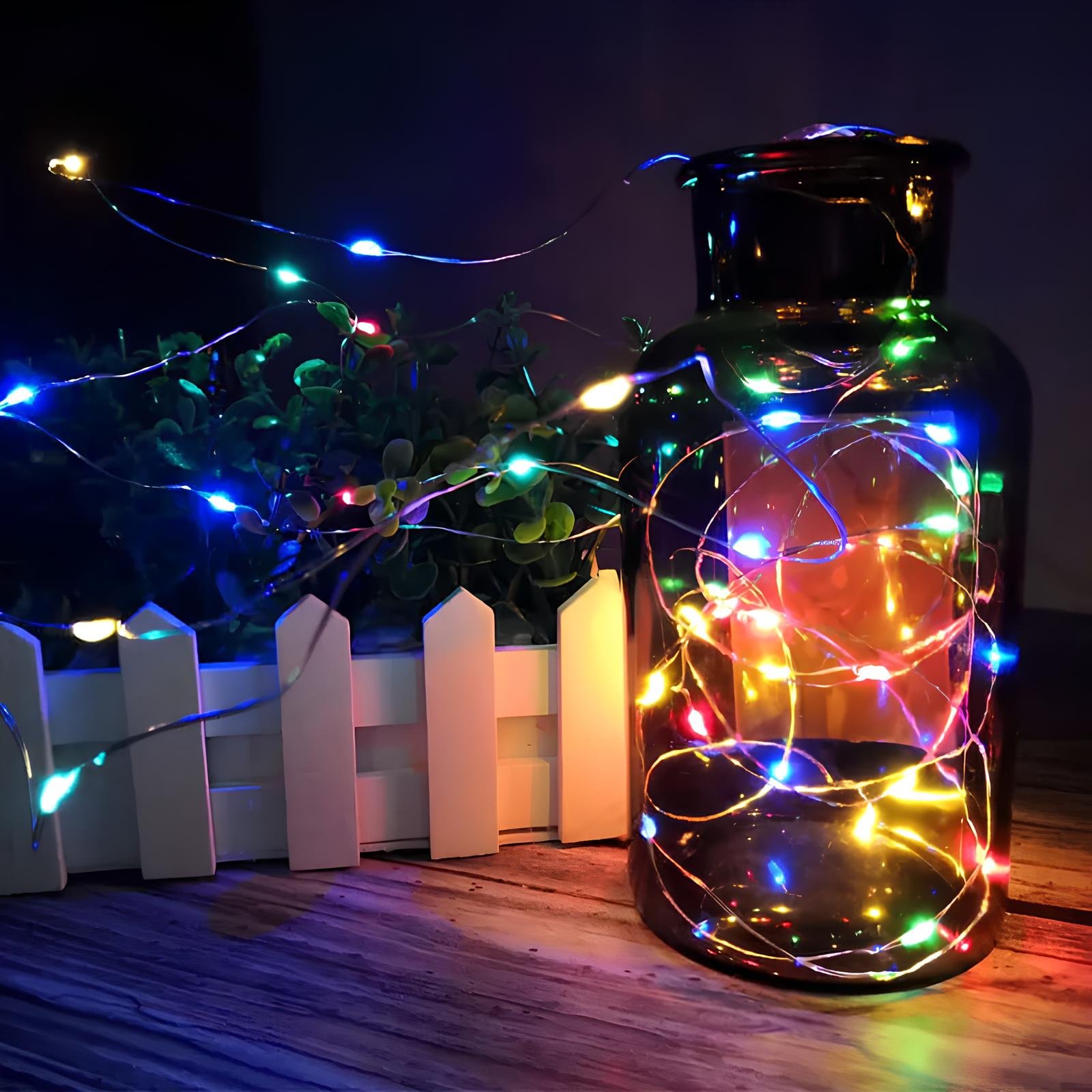 Fio De Fada 100 Lâmpadas Led Cordão Luz Colorida 10 Metros