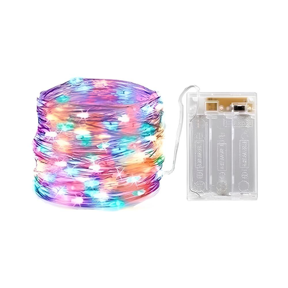 Fio De Fada 100 Lâmpadas Led Cordão Luz Colorida 10 Metros