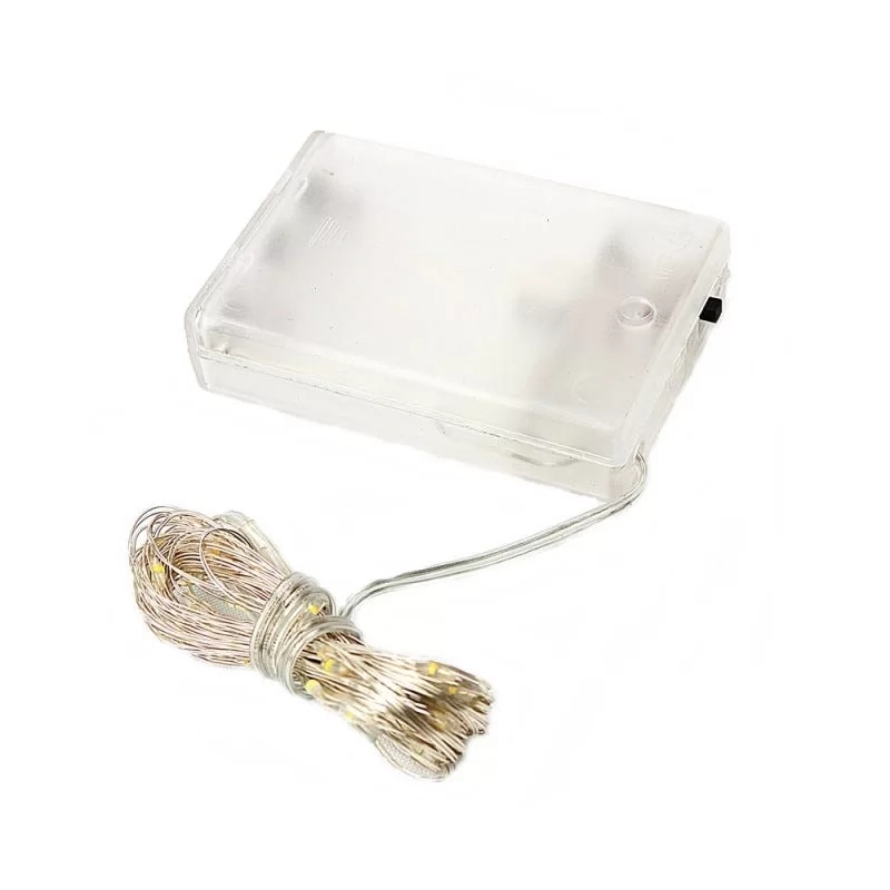 Fio De Fada 30 Lâmpadas Cordão Luz LED Amarelo 3 Metros