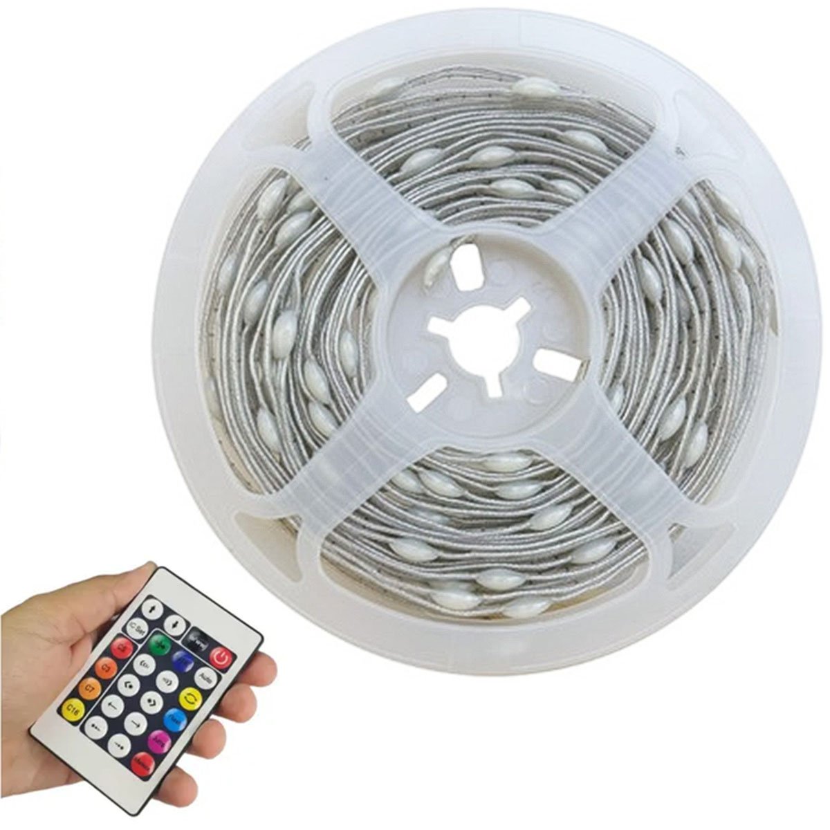 Fio de Fada LEDs Branco 100 Lâmpadas Musical Natal 10M USB