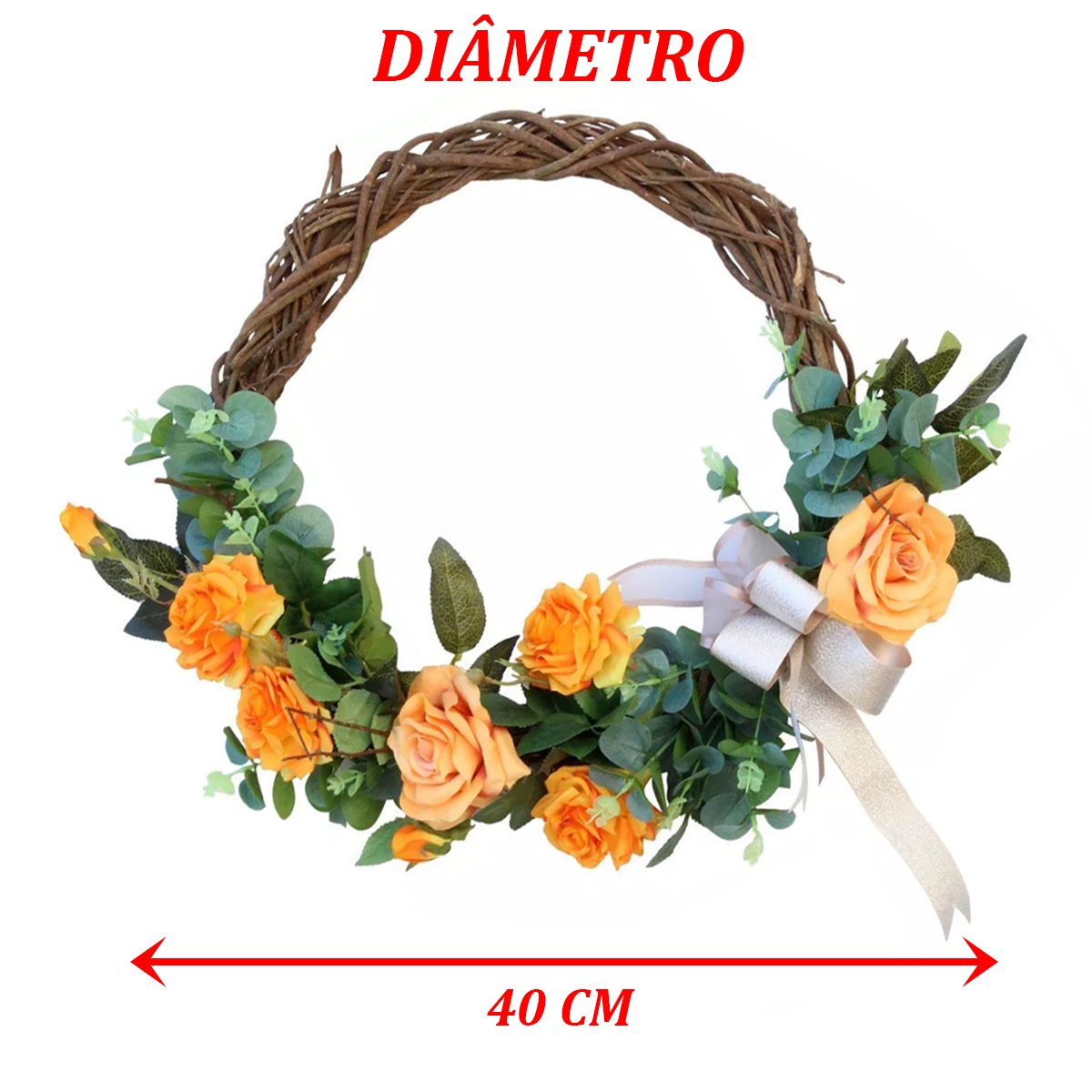 Floreal Guirlanda De Porta C Laço Decor Primavera E Natal
