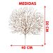 Flores Algas Coral Natal Gliter Rose Gold 40x50cm Kit 10pçs