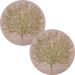 Flores Algas Coral Natalino Gliter Dourado 40x50cm Kit 4pçs