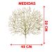 Flores Algas Coral Natalino Gliter Dourado 40x50cm Kit 8pçs