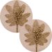 Flores Enfeite Árvore Natal Gliter Dourado De 45cm Kit 4pçs