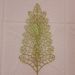 Folhas Flores Árvore Natal Gliter Dourado De 40cm Kit 10pçs