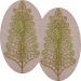 Folhas Flores Árvore Natal Gliter Dourado De 40cm Kit 8pçs