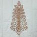 Folhas Flores Árvore Natal Gliter Rose Gold 40cm Kit 6pçs