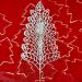 Folhas Flores Enfeite Árvore Natal Gliter Prata 40cm 8pçs